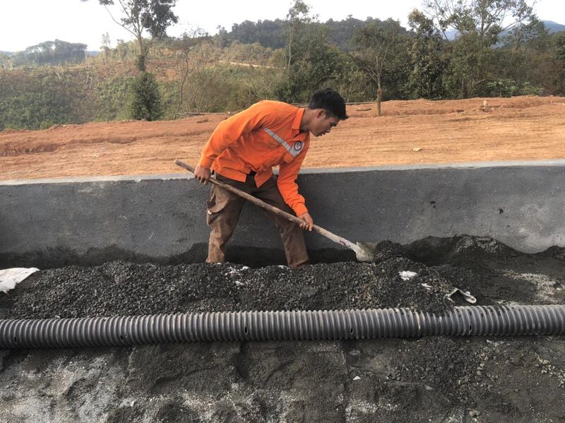 SLV team carrying out landfill and waste management work